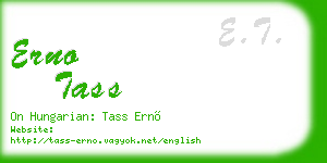 erno tass business card
